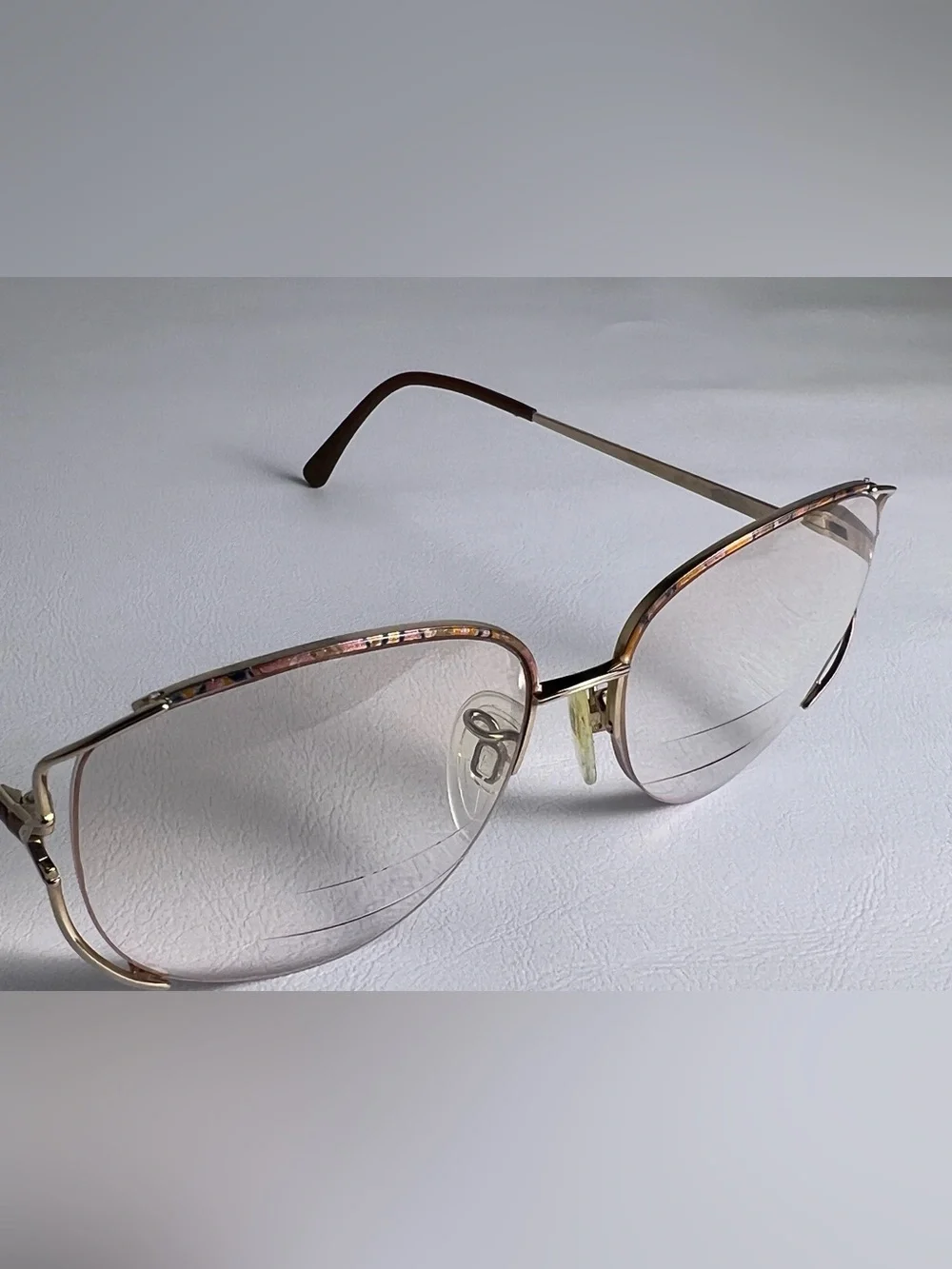 VTG Tura Mod 602 Eyeglasses 58016 Japan Cloisonné Gold Tone Frames Only